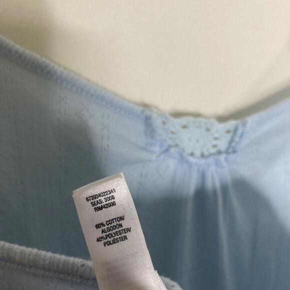 PINK K Kmart Blue Lightweight Knit Mini Pajama Dress Size Medium - Picture 12 of 12